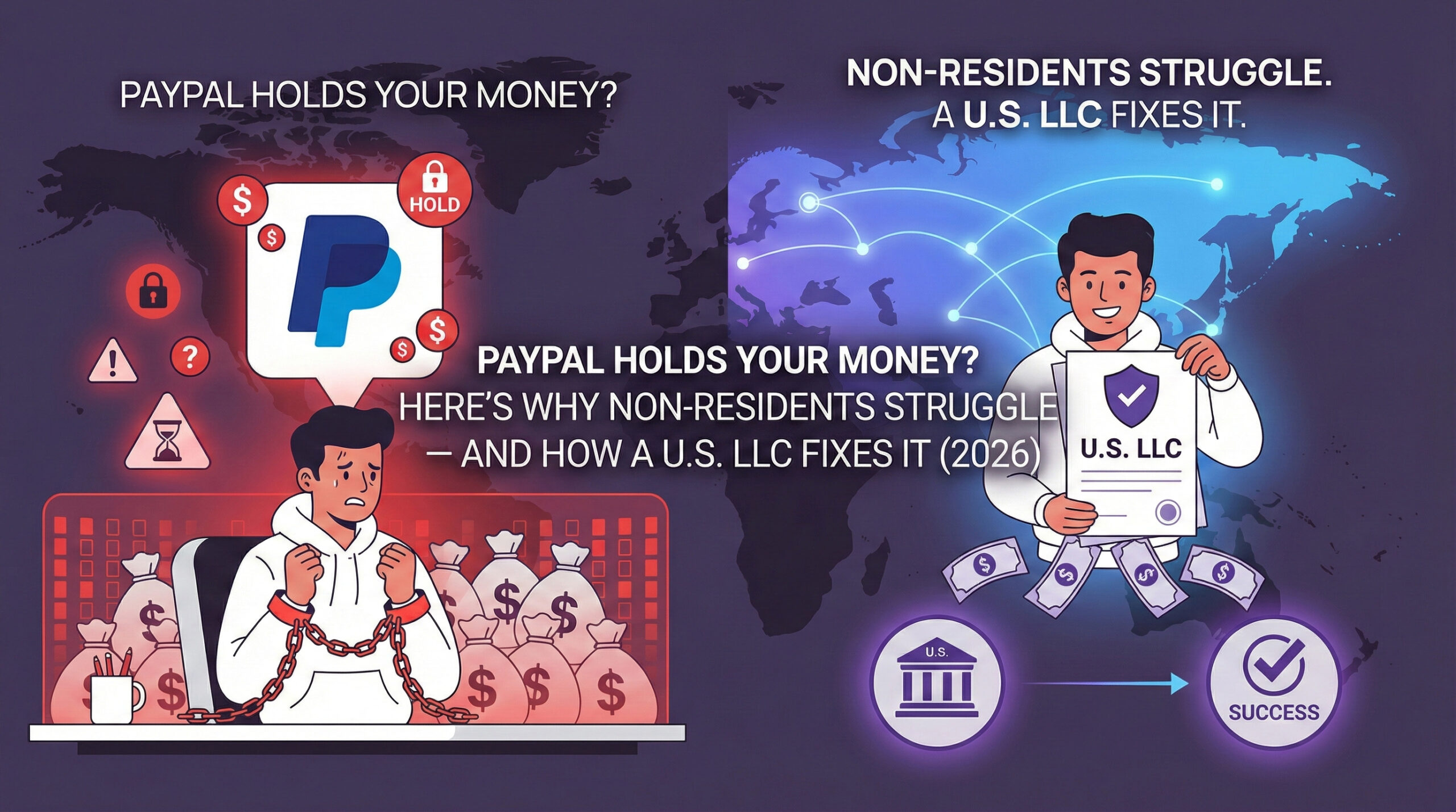 PayPal Holds Your Money? Here’s Why Non-Residents Struggle and How a U.S. LLC Fixes It (2026)