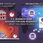Infographic showing how a U.S. LLC helps non-residents open a U.S. business bank account in 2026.